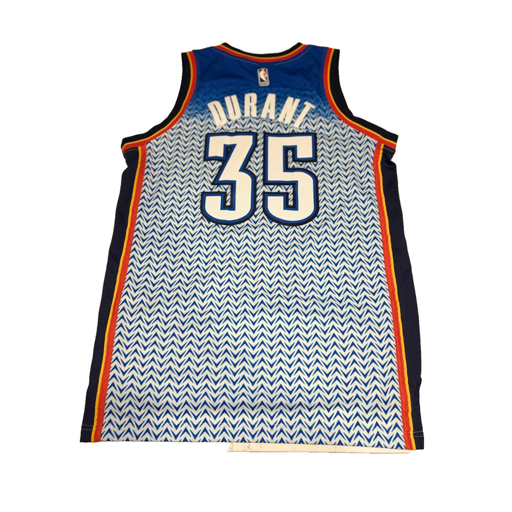 Adidas Kevin Durant OKC Thunder Swingman Jersey Mens Blue Orange NBA Basketball